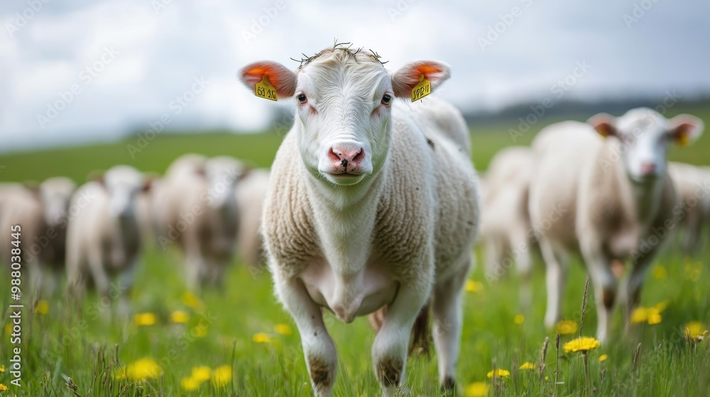 Obraz premium Farmers using data analytics to optimize livestock management and welfare.