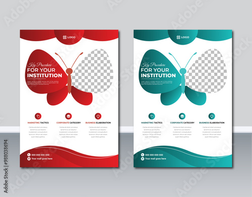 Modern corporate business flyer template or poster design photo