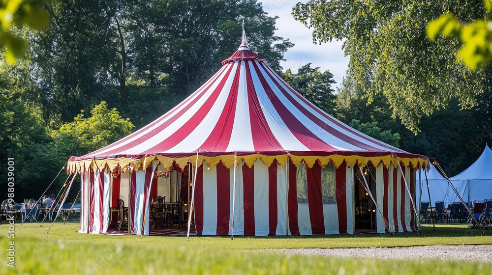 circus tent in the park.ai generative. circus tent in the park.ai generative.