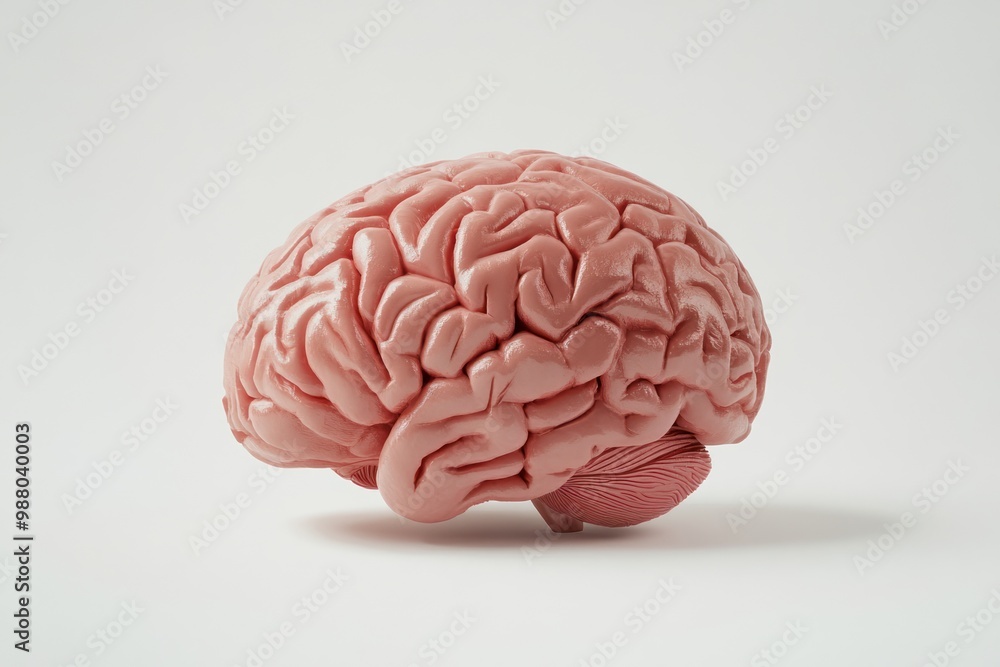 Brain research on solid white background, single object Brain research on solid white background, single object