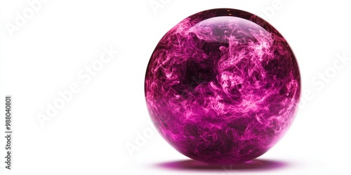 A vibrant pink sphere with swirling textures, ideal for backgrounds or abstract designs, conveying a sense of creativity and wonder.