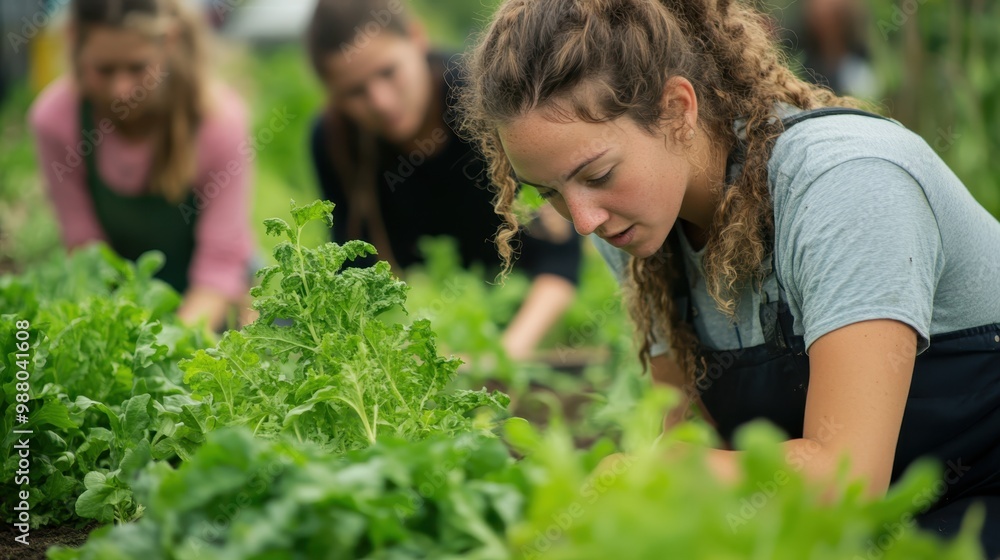 Organic farming practices being taught in a hands-on workshop. Organic farming practices being taught in a hands-on workshop.