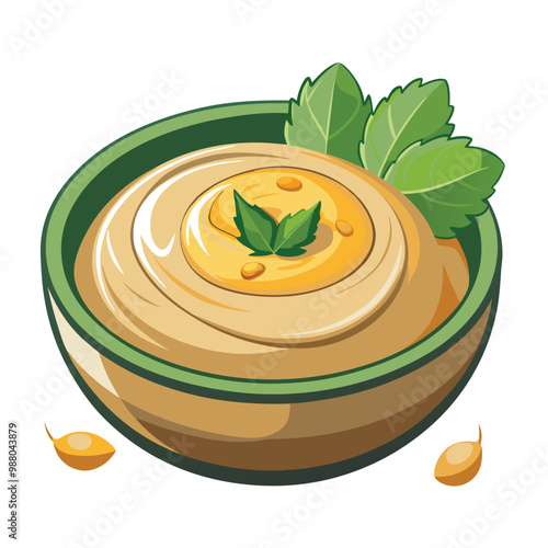 hummus day vegetarian vector illustration isolated on a white background
