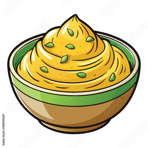 hummus day vegetarian vector illustration isolated on a white background
