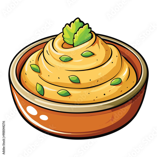 hummus day vegetarian vector illustration isolated on a white background
