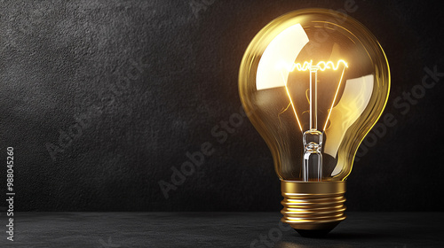 conceptual image featuring a glowing light bulb, symbolizing creativity, inspiration, and enlightenment. The soft glow radiates ideas and innovation, representing the power of imagination and potentia photo