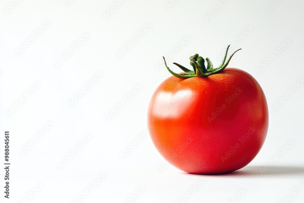 Tomato used in artistic arrangements on solid white background, single object Tomato used in artistic arrangements on solid white background, single object