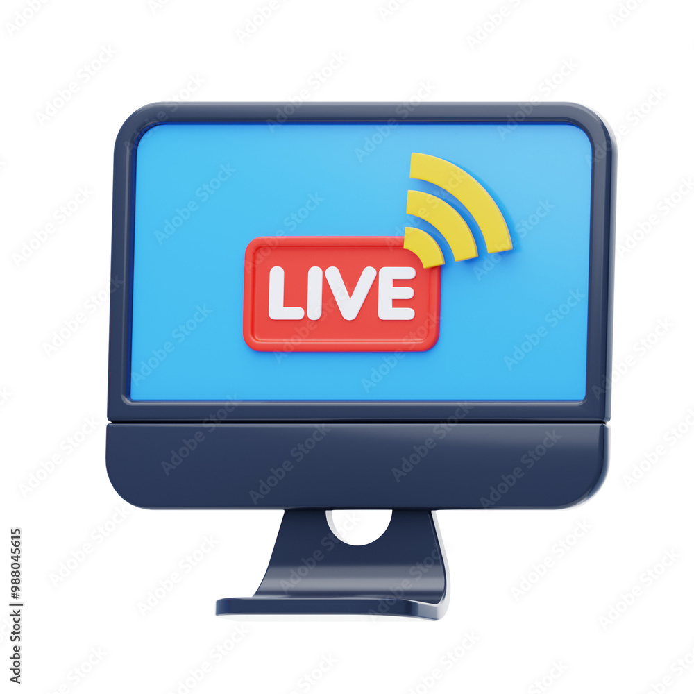 3D Live Streaming Services. 3D Icon 3D Live Streaming Services. 3D Icon