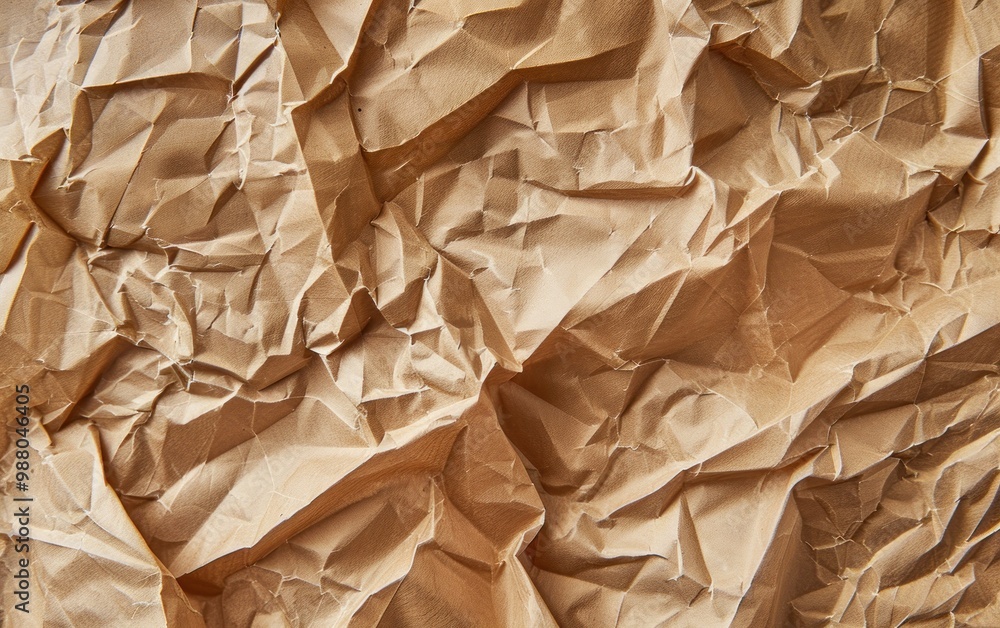 Crumpled brown paper texture with sharp creases. Abstract and eco-friendly concept. Crumpled brown paper texture with sharp creases. Abstract and eco-friendly concept.