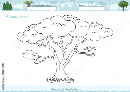Lets color it Savannah tree 1