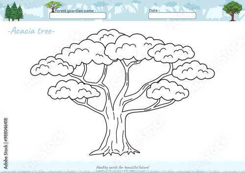 Lets color it Savannah tree 2