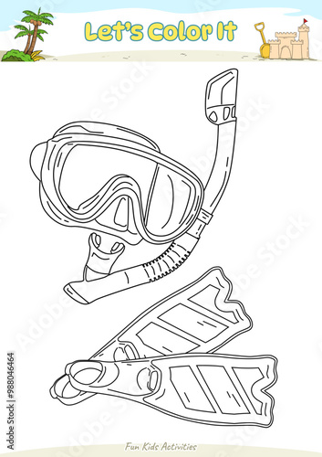 Lets color it Snorkeling gear
