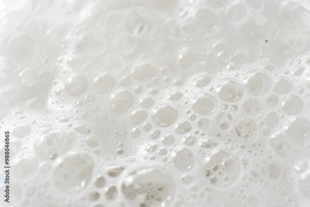 Close-up of white foam bubbles with soft light reflections. Cleanliness and soap concept. Close-up of white foam bubbles with soft light reflections. Cleanliness and soap concept.