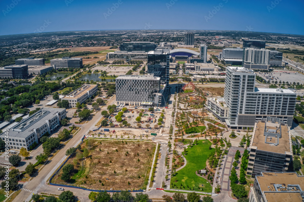 Fototapeta premium Aerial View of Frisco, Texas during the Summer