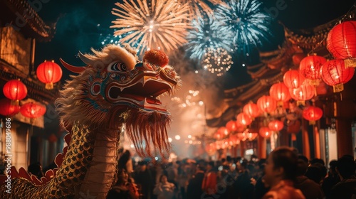 A traditional Chinese New Year celebration