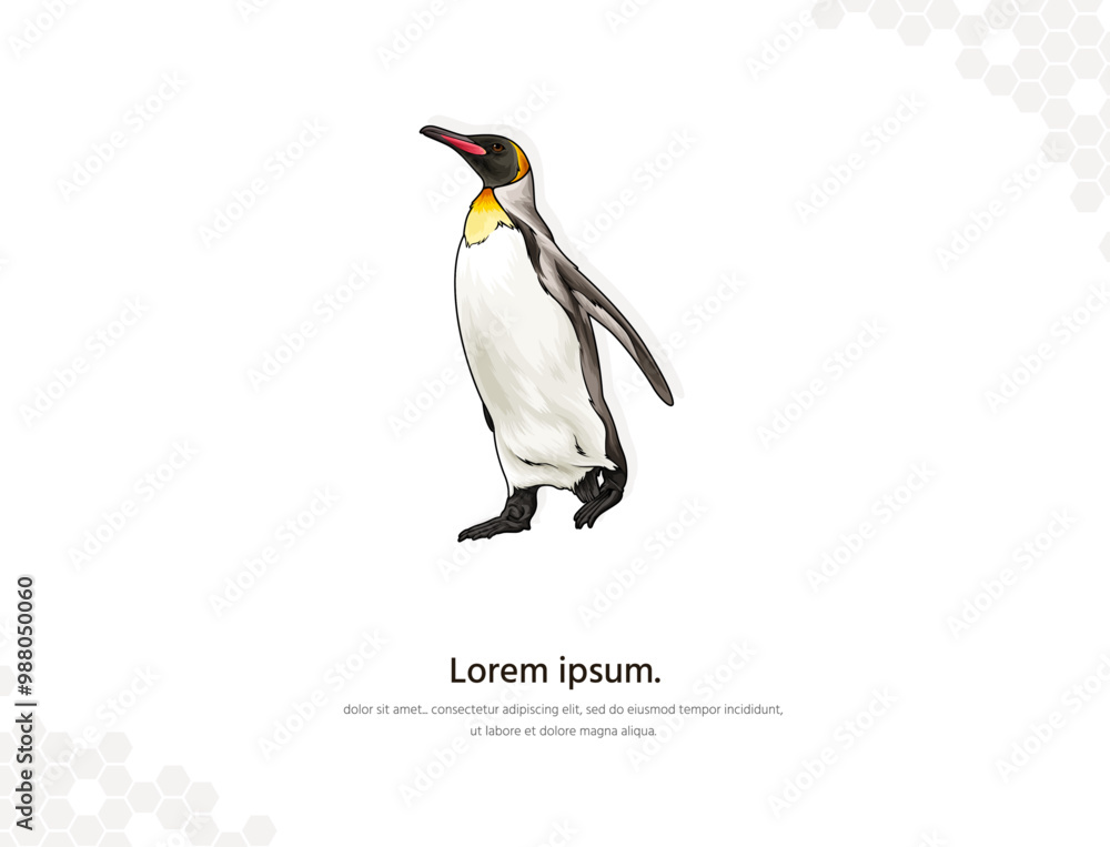 Obraz premium Penguin vector art for wall decoration landscape