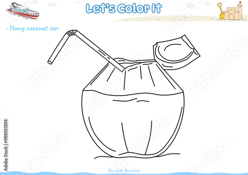Lets color it Young coconut ice
