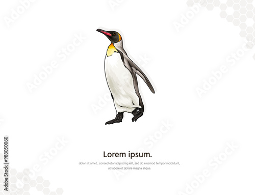 Penguin  vector art for wall decoration landscape