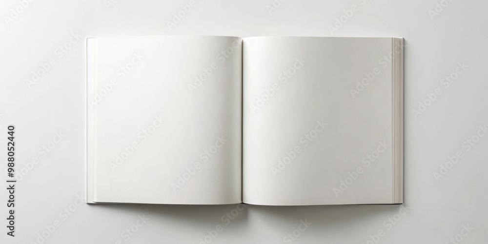 Blank catalog mock up on white background with space for customization, brochure, magazines, book, design, template, empty Blank catalog mock up on white background with space for customization, brochure, magazines, book, design, template, empty