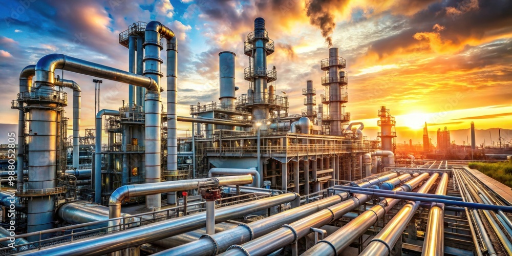 of valves and pipelines in an oil refinery , oil, refinery, industrial, energy, machinery, equipment, technology of valves and pipelines in an oil refinery , oil, refinery, industrial, energy, machinery, equipment, technology