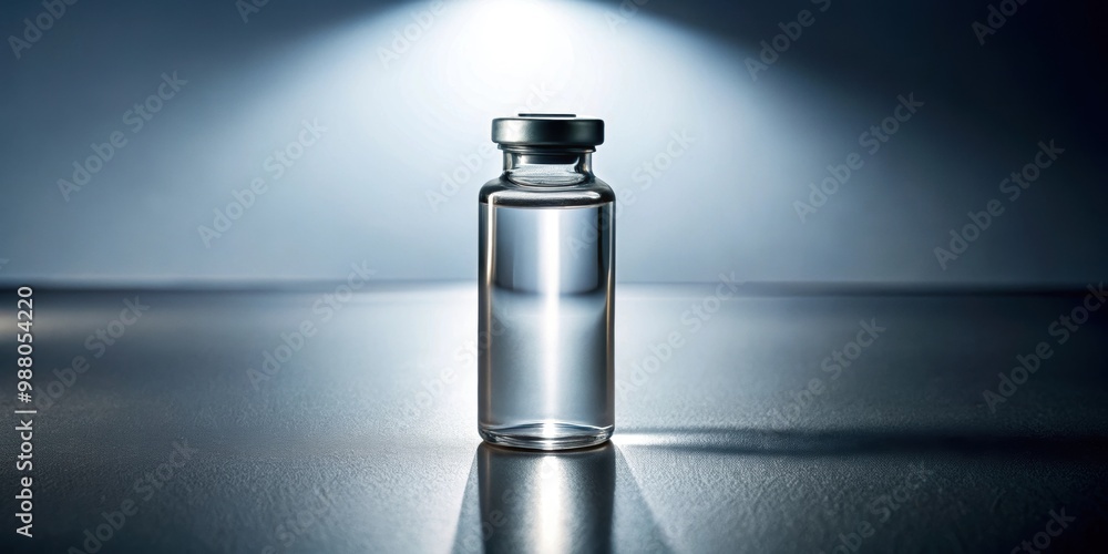 glass vial with clear liquid casting shadows on surface, vial, glass,liquid, clear, shadow, surface, science glass vial with clear liquid casting shadows on surface, vial, glass,liquid, clear, shadow, surface, science