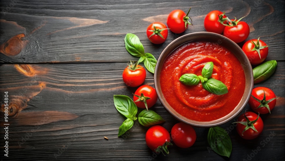 Smooth tomato puree perfect for sauces, soups, and stews, tomato, passata, puree, sauce, soup, stew, cooking, ingredient, Italian Smooth tomato puree perfect for sauces, soups, and stews, tomato, passata, puree, sauce, soup, stew, cooking, ingredient, Italian
