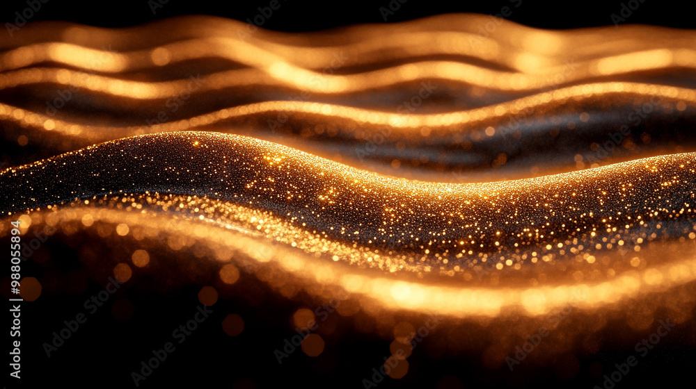 golden dust sparkling like a wave of shimmering light, evoking feelings of warmth, luxury, and a sense of ethereal beauty in an enchanting atmosphere golden dust sparkling like a wave of shimmering light, evoking feelings of warmth, luxury, and a sense of ethereal beauty in an enchanting atmosphere