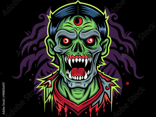 Horror silhouettes. Scary halloween decor skulls and skeletons, witch hats, black cats, crows and graveyard coffins. Spooky house vector 