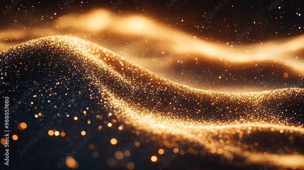 golden dust sparkling like a wave of shimmering light, evoking feelings of warmth, luxury, and a sense of ethereal beauty in an enchanting atmosphere golden dust sparkling like a wave of shimmering light, evoking feelings of warmth, luxury, and a sense of ethereal beauty in an enchanting atmosphere