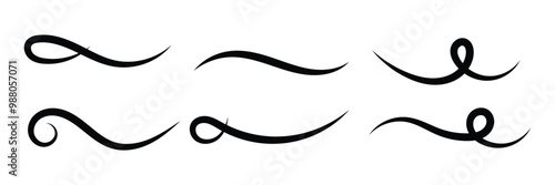 Konstfotografi Set of Swoosh vector
