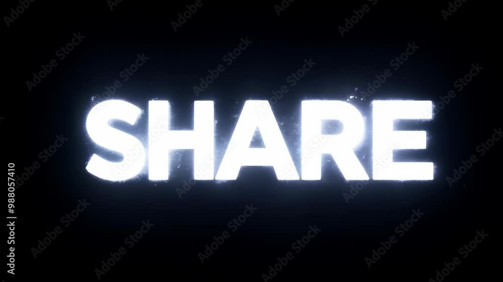 Share concept with sparkling effect Share concept with sparkling effect