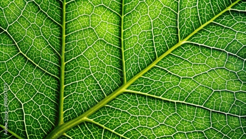 Close up of fresh green leaf with defined veins , nature, ecology, plant, macro, texture, vibrant, foliage, environment, close-up