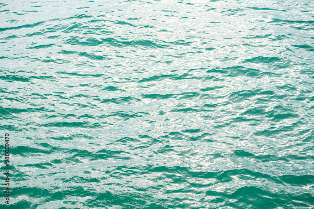 Fototapeta premium Sea waves texture. Ocean waves. Blue water waves background. Background of sea water surface.