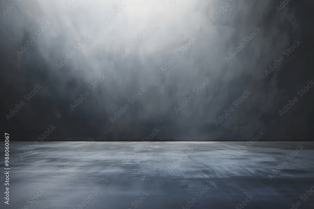 Black room with spotlight drawing Black room with spotlight drawing