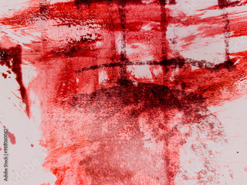 bloody walls. scary criminal concept, dried blood splashes on white cement walls. Crime, murder, Blood splatter, horror wall, scary bloody wall