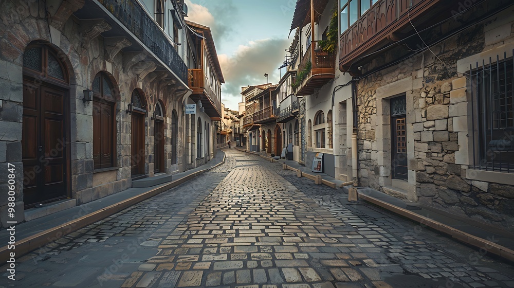 Fototapeta premium Old street in the old town of Prague