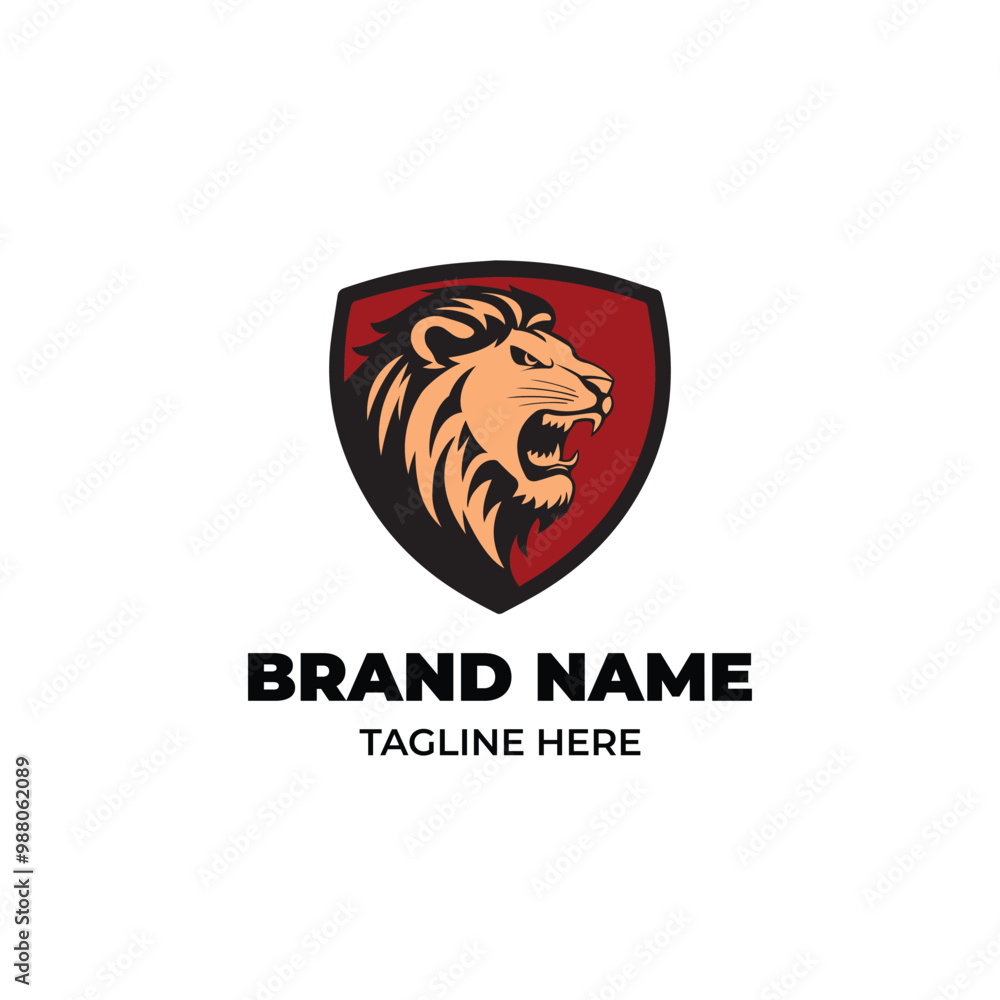 Logo of a roaring lion and a shield Logo of a roaring lion and a shield