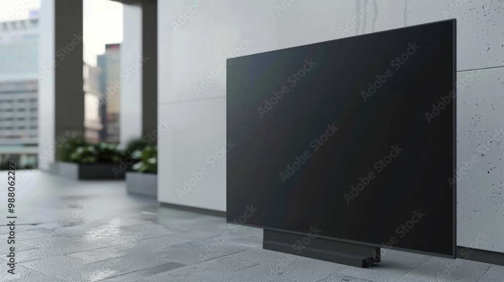 Fototapeta premium Digital signage screen mockup for graphic design and branding.