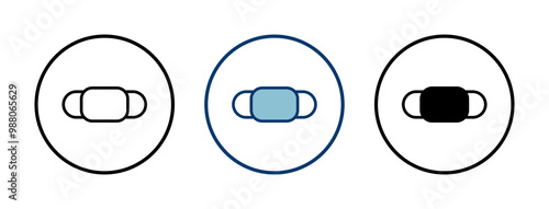 Mask icon vector isolated on white background. Man face with mask icon. Safety breathing masks. Industrial safety N95 mask. Medical mask vector icon.