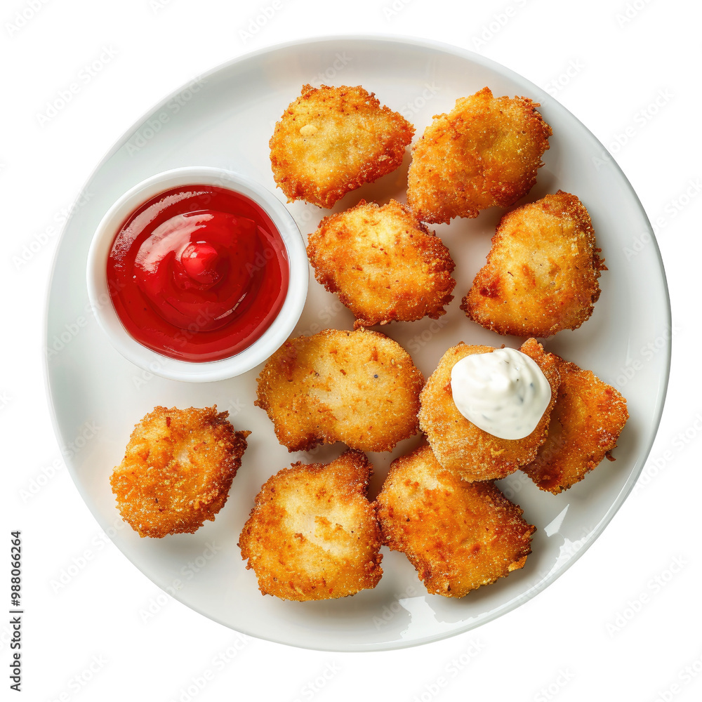 Ecuadorian Breaded Fish Nuggets Recipe with Mayonnaise and Ketchup Ecuadorian Breaded Fish Nuggets Recipe with Mayonnaise and Ketchup