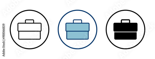 Briefcase icon vector isolated on white background. Briefcase vector icon