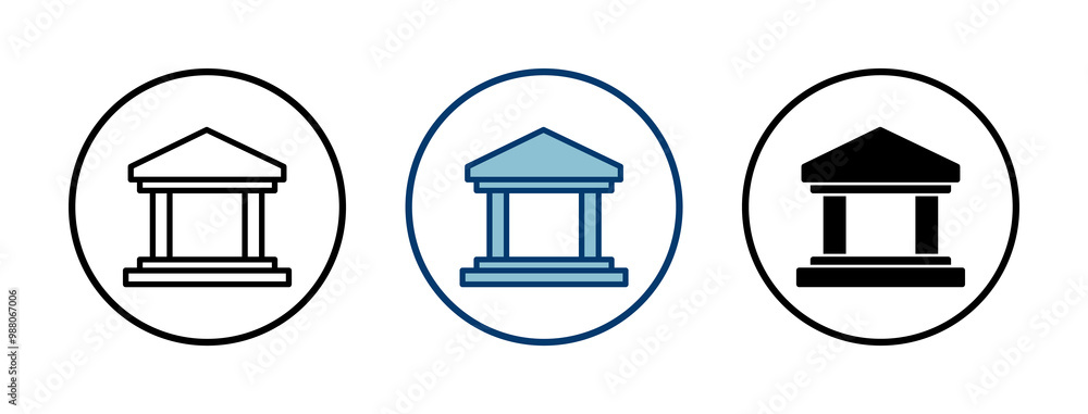 Bank icon vector isolated on white background. bank vector icon, museum, university Bank icon vector isolated on white background. bank vector icon, museum, university