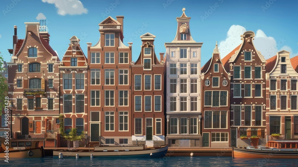 Fototapeta premium Charming Canal Houses in Amsterdam