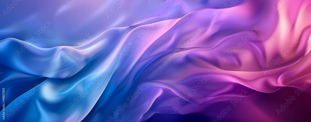 Abstract Silk Drape with Blue and Pink Colors Abstract Silk Drape with Blue and Pink Colors