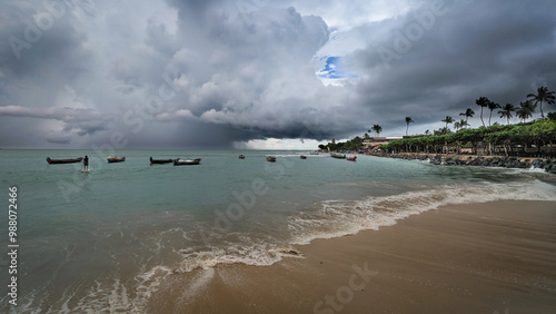 Praia de Jericoacoara em Fortaleza, Brazil durante o inverno photo