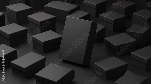 Black Boxes on a Black Background: A Minimalist Product Display