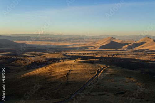 sunset in the mountains