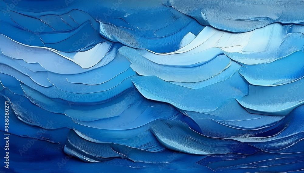Set of horizontal brush strokes in different shades of blue, abstract white blurred texture Set of horizontal brush strokes in different shades of blue, abstract white blurred texture