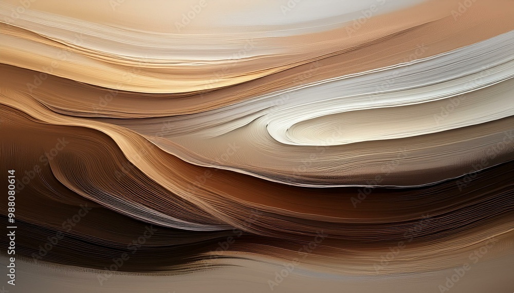 Set of horizontal brush strokes in different shades of brown, texture and abstract white Set of horizontal brush strokes in different shades of brown, texture and abstract white