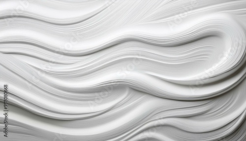 Set of horizontal brush strokes in different shades of white. Abstract white blurred texture